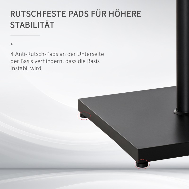 Parasolijalusta puutarhaan, betonitäytteinen metalli, Ø35/38/48 mm, 45 x 45 x 39 cm, musta