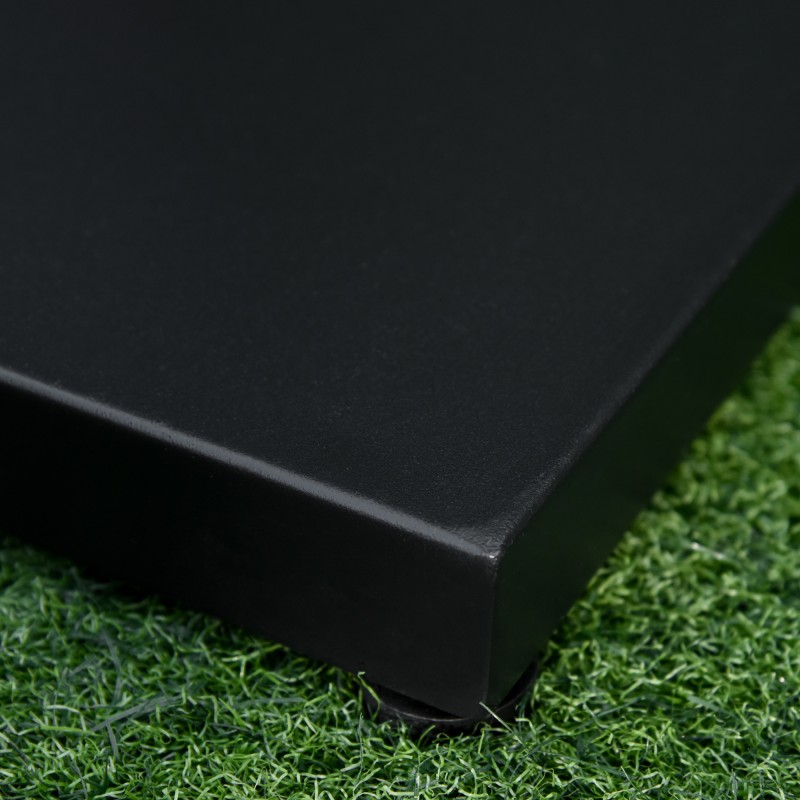 Parasolijalusta puutarhaan, betonitäytteinen metalli, Ø35/38/48 mm, 45 x 45 x 39 cm, musta