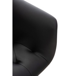 Moderni pehmustettu ruokailutuoli metallirungolla ja käsinojilla