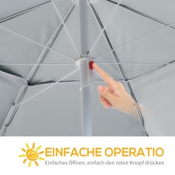 Aurinkovarjo rannalle ja puutarhaan 2-in-1, Ø 210 cm, UPF 50+, sivuseinät, kantolaukku, tummanvihreä