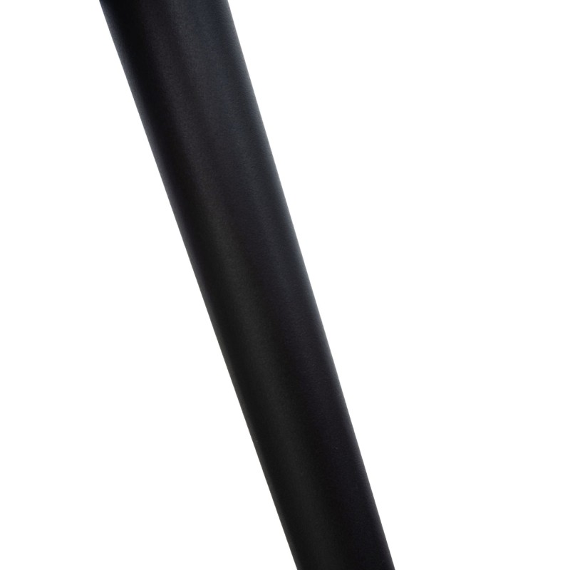 Moderni pehmustettu ruokailutuoli metallirungolla ja käsinojilla