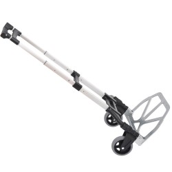 Taitettava alumiininen kuljetusvaunu 70 kg kevytrakenteinen musta