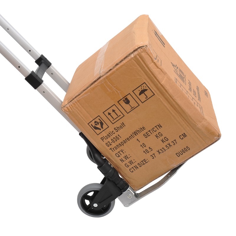 Taitettava alumiininen kuljetusvaunu 70 kg, kevytrakenteinen, musta