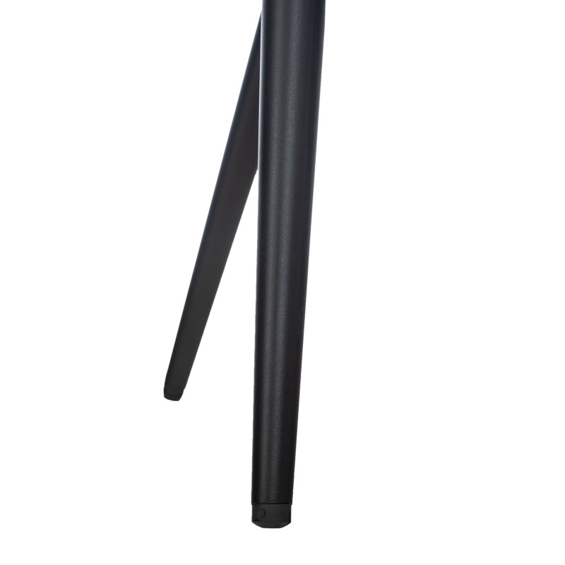 Moderni pehmustettu ruokailutuoli metallirungolla ja käsinojilla