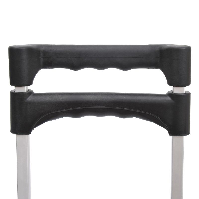 Taitettava alumiininen kuljetusvaunu 70 kg, kevytrakenteinen, musta