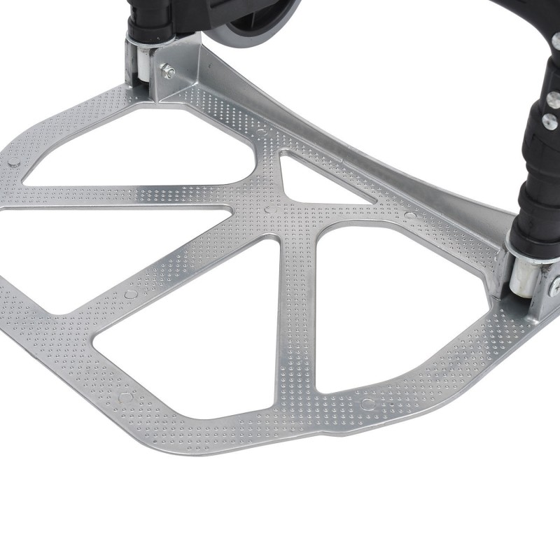 Taitettava alumiininen kuljetusvaunu 70 kg, kevytrakenteinen, musta