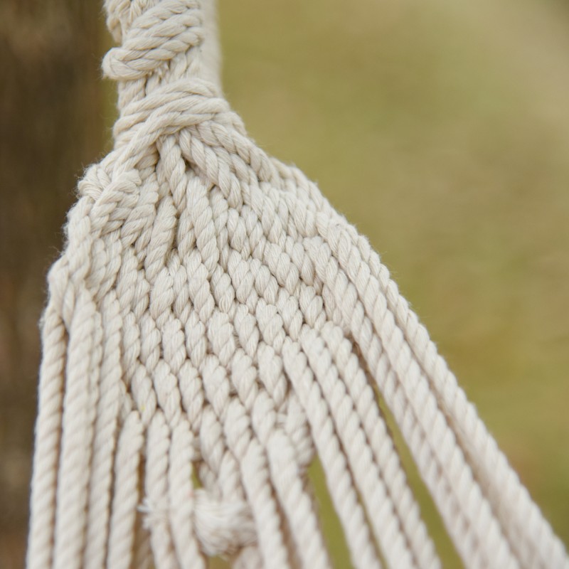 Riippukeinu ulkokäyttöön puuvilla‑polyesteri 290 x 150 cm 120 kg monivärinen kantopussilla