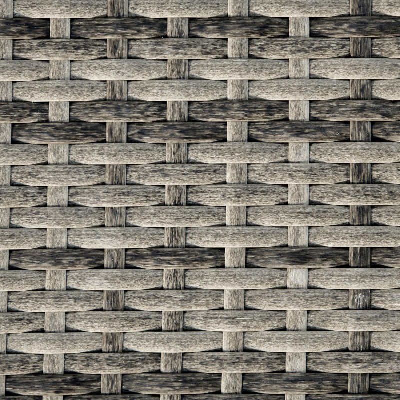 Polyrottinkinen puutarhan lepotuoli säädettävällä selkänojalla 207 x 70 x 70 cm harmaa