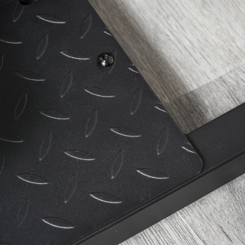 Sissy squat -treenilaite 3-in-1, teräs, säädettävä, enint. 120 kg, musta, 50 x 97 x 44,5–56,5 cm