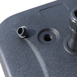 Täytettävä aurinkovarjon jalka HDPE-muovia 46 x 45 x 26 cm musta, enintään 30 kg