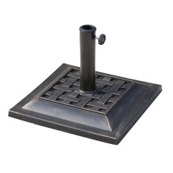 Varjoteline aurinkovarjolle 9 kg polyesterihartsi 44x44x33 cm pronssi 38 48 mm runkoille