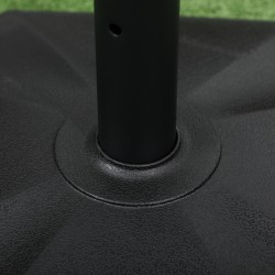 Aurinkovarjon jalka ulkokäyttöön 18 kg sementti PE-muovi 45,5 x 45,5 x 33 cm musta