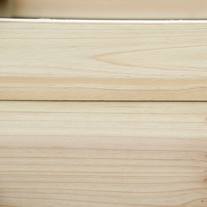 Viljelylaatikko 3 tasoa kuusipuuta hengittävällä sisävuorauksella 117 x 100 x 54 cm luonnonpuu