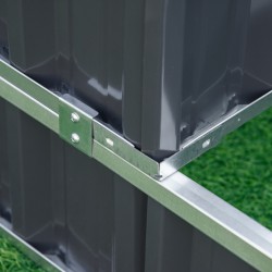 Teräksinen 3-tasoinen viljelylaatikko / kukkataso ulkokäyttöön 118 x 118 x 62 cm tummanharmaa