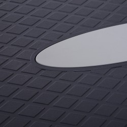 Aerobic-askelalusta 2-tasoinen korkeussäädettävä 10–15 cm, muovi, 68 x 29 cm, musta/harmaa