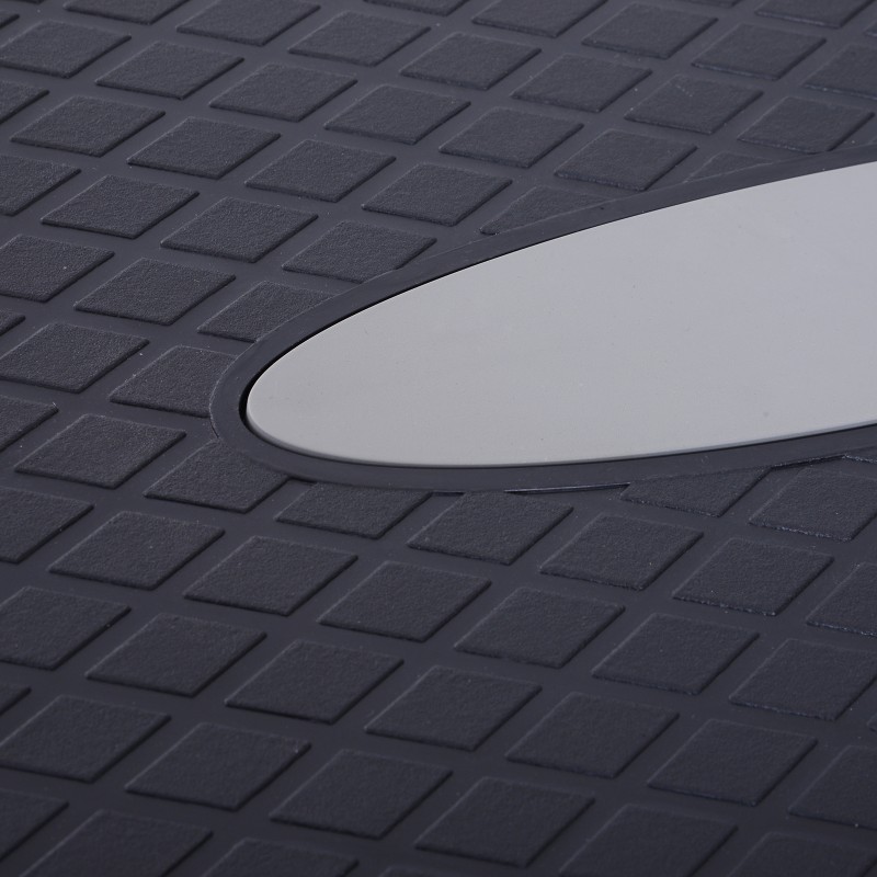 Aerobic-askelalusta 2-tasoinen korkeussäädettävä 10–15 cm, muovi, 68 x 29 cm, musta/harmaa