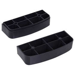 Aerobic-askelalusta 2-tasoinen korkeussäädettävä 10–15 cm, muovi, 68 x 29 cm, musta/harmaa