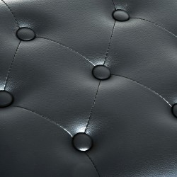 Säädettävä pianopenkki massiivipuuta ja keinonahkaa 64 x 35 x 45–55 cm musta