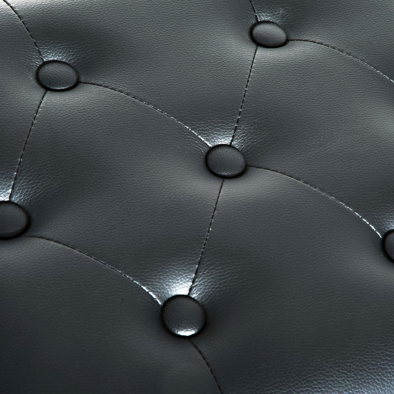 Säädettävä pianopenkki massiivipuuta ja keinonahkaa 64 x 35 x 45–55 cm musta