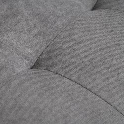 2-istuttava sohva säilytystilalla, samettimainen verhoilu, puujalat, 117 x 62 x 78 cm, harmaa