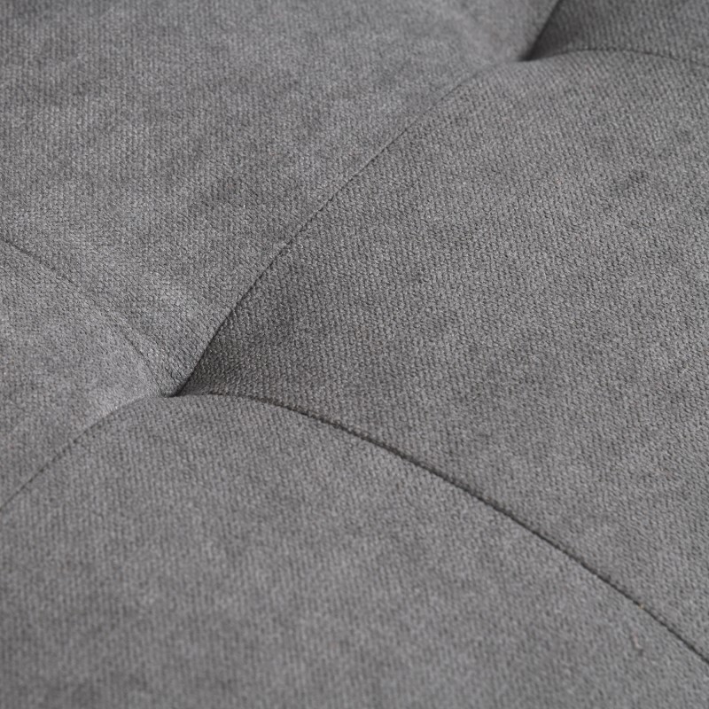 2-istuttava sohva säilytystilalla, samettimainen verhoilu, puujalat, 117 x 62 x 78 cm, harmaa