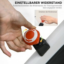 Kuntopyörä kotiin, magnettivastus, 8 kg vauhtipyörä, säädettävä, teräs, max 120 kg, valkoinen/musta