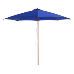 Aurinkovarjo puutarhaan bambu ja puu 300 cm sininen luonnonvärinen