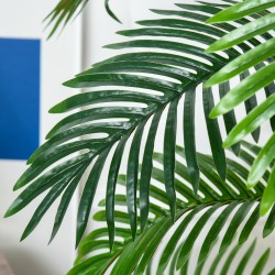 Tekopalmu ruukussa 120 cm, 19 lehteä, vihreä, sisä- ja katettuihin ulkotiloihin