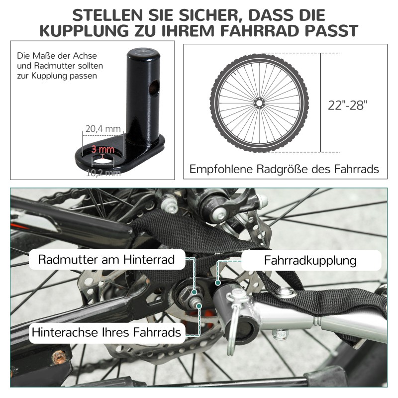 Lemmikkiperäkärry polkupyörään, teräsrunko, max 30 kg, 130x73x90 cm, harmaa/sininen