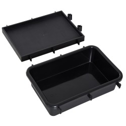 Ammattikäyttöön siivousvaunu 3 tasoa, puristin, 2 x 18 L ämpäri, jätesäkki, 5 pyörää