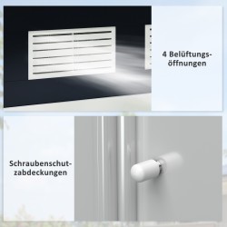 Metallinen pihavarasto liukuovilla 213 x 130 x 185 cm tummanharmaa