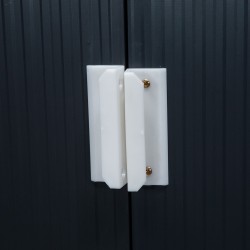 Metallinen pihavarasto liukuovilla 213 x 130 x 185 cm tummanharmaa