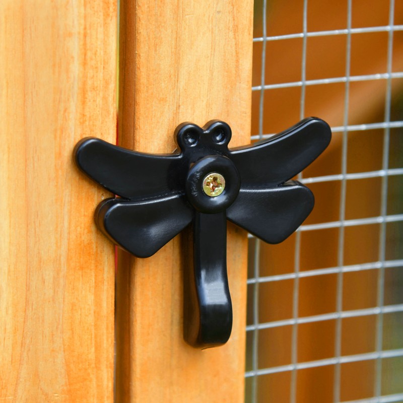 Kanala ulkotarhalla ja pesälaatikolla 2–4 kanalle kuusipuuta 168 x 75 x 103 cm keltainen/vihreä