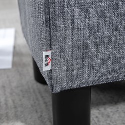 Rahijakkara olohuoneeseen, pellavakankaan näköinen kangas, 40 x 30 x 24 cm, vaaleanharmaa, 110 kg