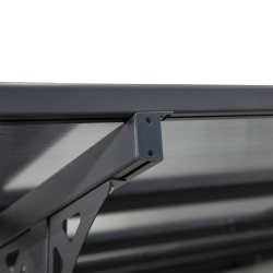 Terassikatos ulkokäyttöön alumiinia 435 x 302 cm harmaa