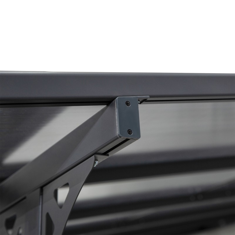 Terassikatos ulkokäyttöön alumiinia 435 x 302 cm harmaa