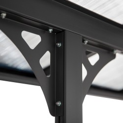 Terassikatos ulkokäyttöön alumiinia 435 x 302 cm harmaa