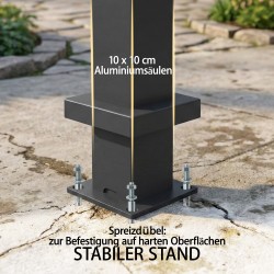 Terassikate pergola ulkokäyttöön alumiinia 3 x 3 m seinäkiinnitys säädettävä sälekatto tummanharmaa