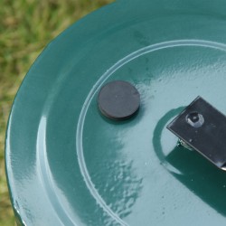 Nurmijyrä puutarhaan, metalli, täytettävä 40 l rumpu vedelle tai hiekalle, vihreä