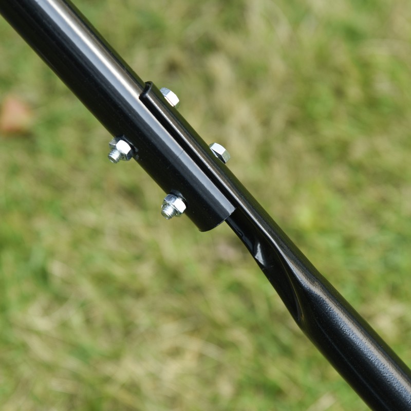 Nurmijyrä puutarhaan, metalli, täytettävä 40 l rumpu vedelle tai hiekalle, vihreä