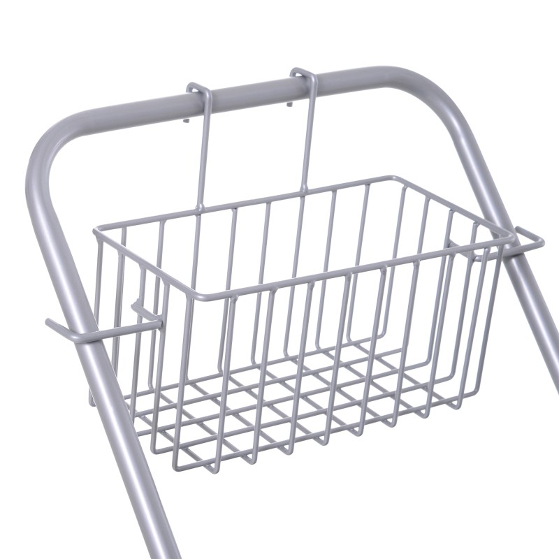 Siivousvaunu ammattikäyttöön, muovi/metalli, 25 L ämpäri ja puristin, 4 pyörää, sininen