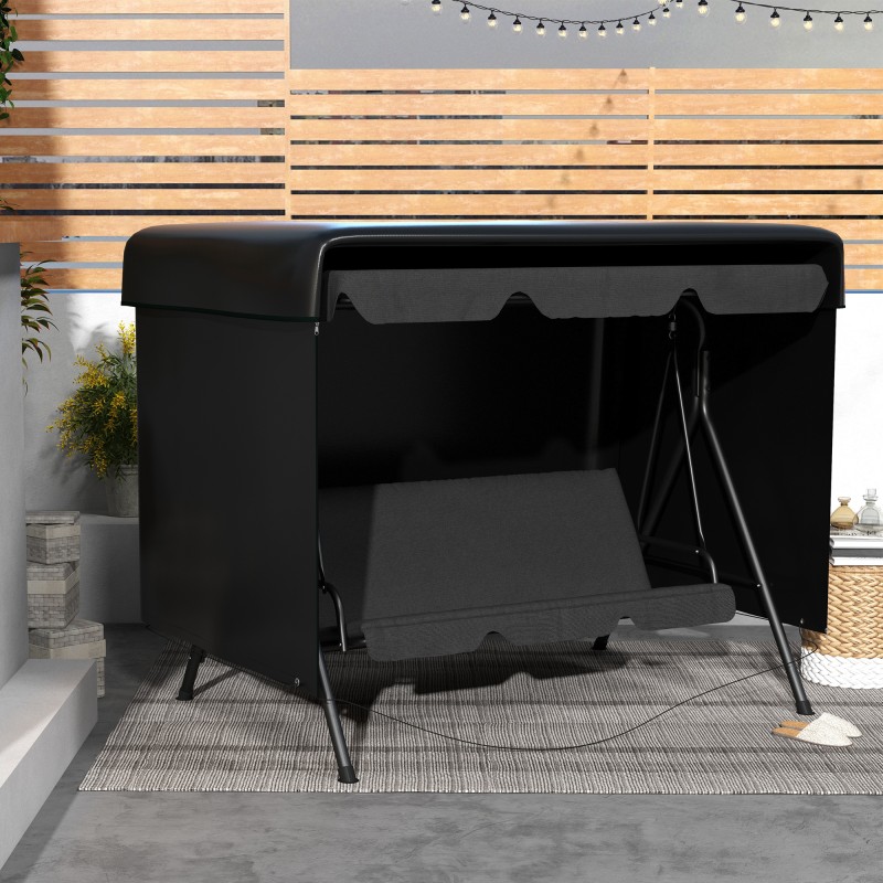 Puutarhakalusteiden suojapeite ulkokäyttöön PE 215 x 155 x 150 cm musta