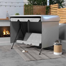 Suojapeite puutarhakalusteille PE 215 x 155 x 150 cm harmaa