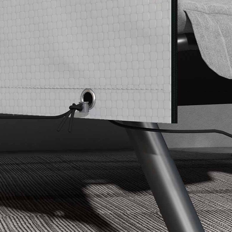 Suojapeite puutarhakalusteille PE 215 x 155 x 150 cm harmaa