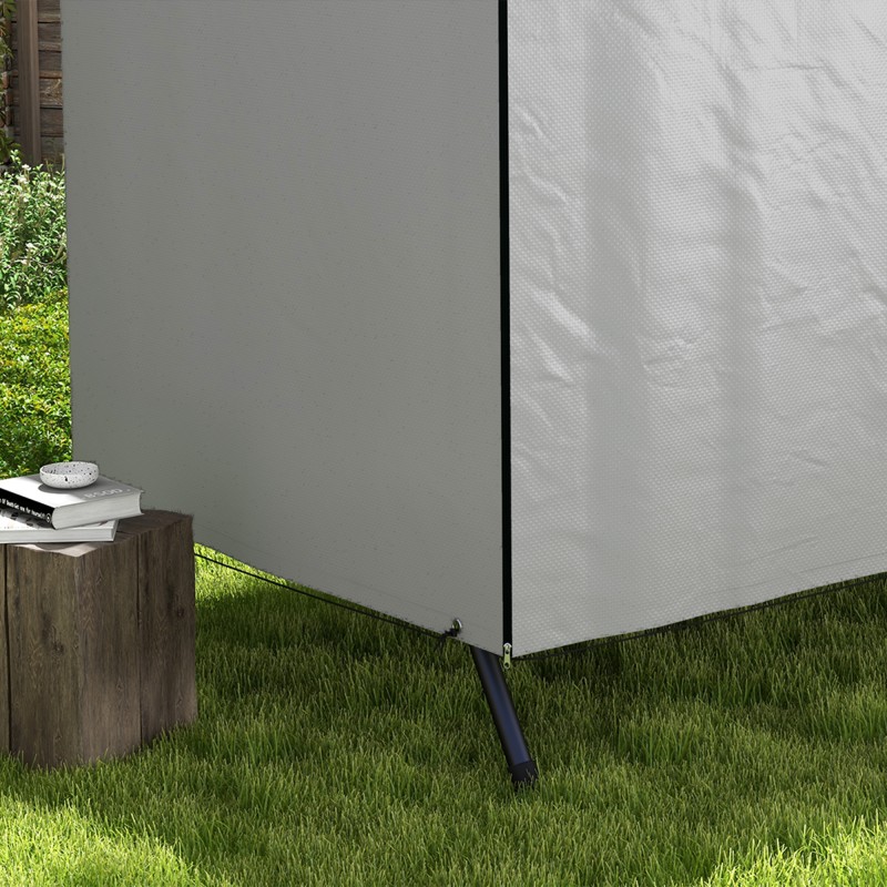 Suojapeite puutarhakalusteille PE 215 x 155 x 150 cm harmaa