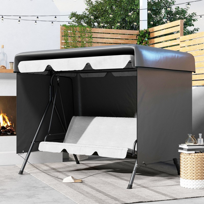 Puutarhakalusteiden suojapeite ulkokäyttöön PE 215 x 155 x 150 cm tummanharmaa