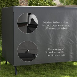 Puutarhakalusteiden suojapeite ulkokäyttöön PE 215 x 155 x 150 cm tummanharmaa