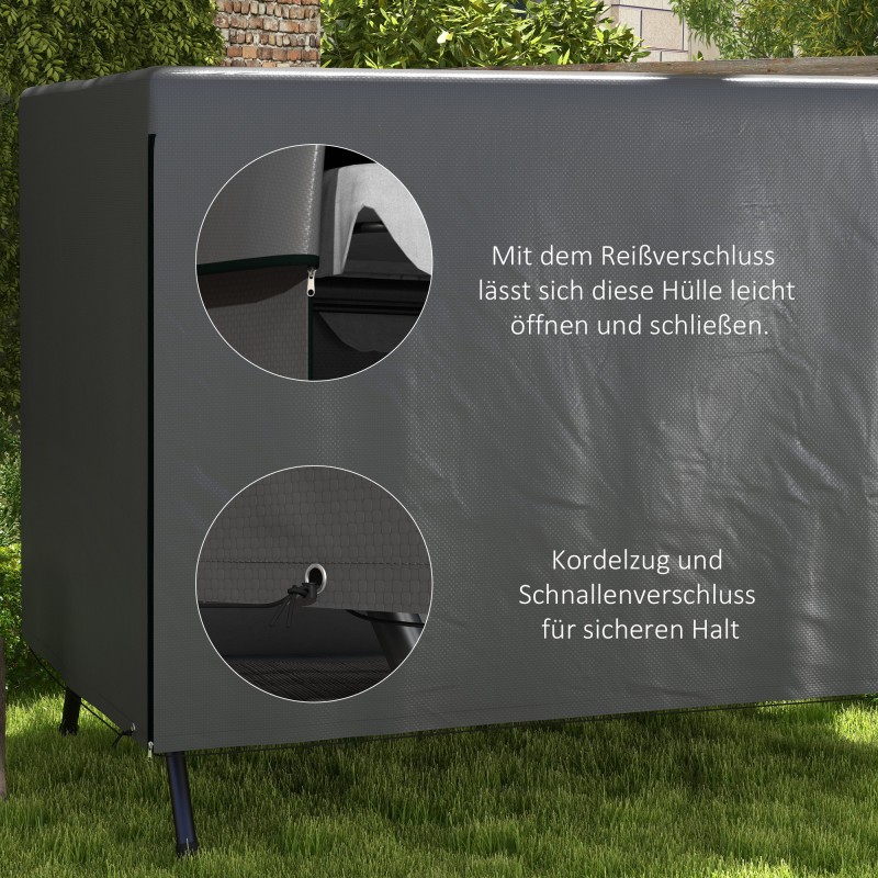 Puutarhakalusteiden suojapeite ulkokäyttöön PE 215 x 155 x 150 cm tummanharmaa