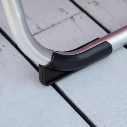 Taitettava aurinkotuoli puutarhaan, alumiinirunko, 4-asentoinen selkänoja, punainen