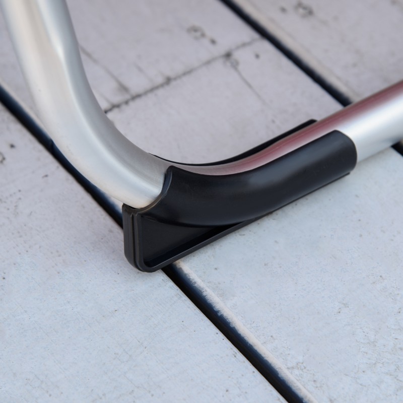 Taitettava aurinkotuoli puutarhaan, alumiinirunko, 4-asentoinen selkänoja, punainen